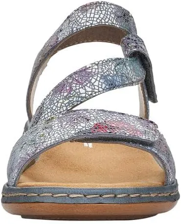 Rieker 659C7 Regina Women's Sandals - Leather, Adjustable Fit, Lightweight Anti-Stress Comfort with Arch Support and Durable Sole for All-Day Walking