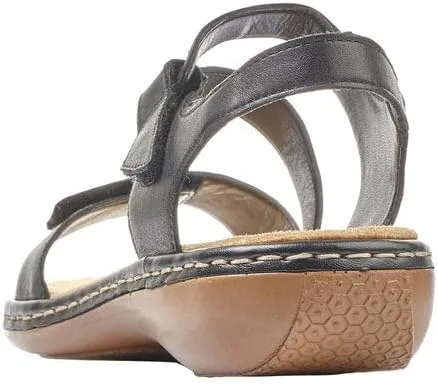 Rieker 659C7 Regina Women's Sandals - Leather, Adjustable Fit, Lightweight Anti-Stress Comfort with Arch Support and Durable Sole for All-Day Walking