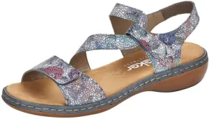 Rieker 659C7 Regina Women's Sandals - Leather, Adjustable Fit, Lightweight Anti-Stress Comfort with Arch Support and Durable Sole for All-Day Walking