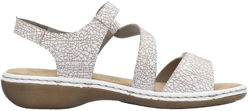 Rieker 659C7 Regina Women's Sandals - Leather, Adjustable Fit, Lightweight Anti-Stress Comfort with Arch Support and Durable Sole for All-Day Walking