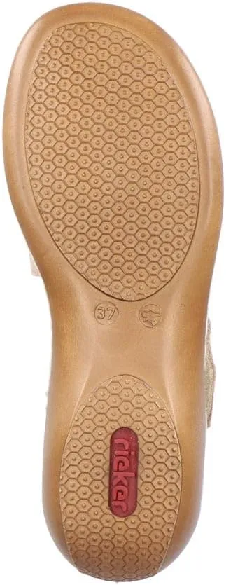 Rieker 659C7 Regina Women's Sandals - Leather, Adjustable Fit, Lightweight Anti-Stress Comfort with Arch Support and Durable Sole for All-Day Walking