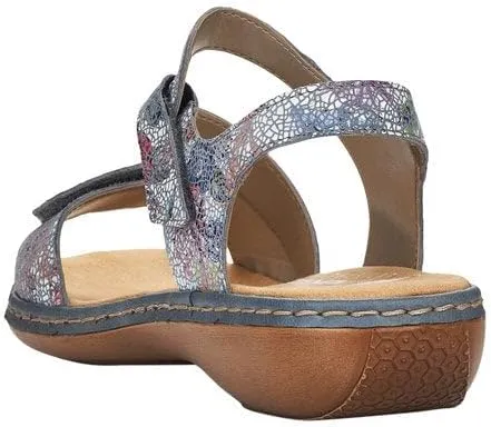 Rieker 659C7 Regina Women's Sandals - Leather, Adjustable Fit, Lightweight Anti-Stress Comfort with Arch Support and Durable Sole for All-Day Walking