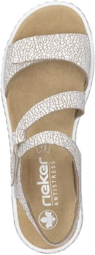 Rieker 659C7 Regina Women's Sandals - Leather, Adjustable Fit, Lightweight Anti-Stress Comfort with Arch Support and Durable Sole for All-Day Walking