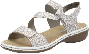 Rieker 659C7 Regina Women's Sandals - Leather, Adjustable Fit, Lightweight Anti-Stress Comfort with Arch Support and Durable Sole for All-Day Walking