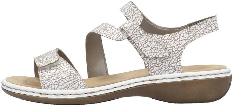 Rieker 659C7 Regina Women's Sandals - Leather, Adjustable Fit, Lightweight Anti-Stress Comfort with Arch Support and Durable Sole for All-Day Walking