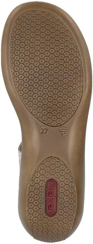 Rieker 659C7 Regina Women's Sandals - Leather, Adjustable Fit, Lightweight Anti-Stress Comfort with Arch Support and Durable Sole for All-Day Walking
