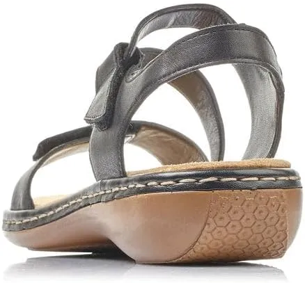 Rieker 659C7 Regina Women's Sandals - Leather, Adjustable Fit, Lightweight Anti-Stress Comfort with Arch Support and Durable Sole for All-Day Walking
