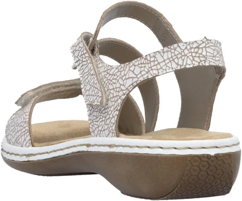 Rieker 659C7 Regina Women's Sandals - Leather, Adjustable Fit, Lightweight Anti-Stress Comfort with Arch Support and Durable Sole for All-Day Walking