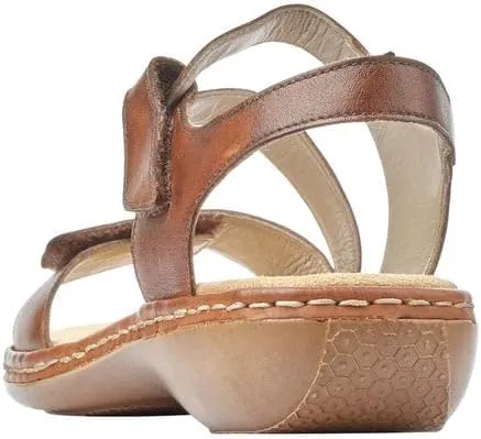 Rieker 659C7 Regina Women's Sandals - Leather, Adjustable Fit, Lightweight Anti-Stress Comfort with Arch Support and Durable Sole for All-Day Walking