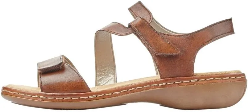 Rieker 659C7 Regina Women's Sandals - Leather, Adjustable Fit, Lightweight Anti-Stress Comfort with Arch Support and Durable Sole for All-Day Walking
