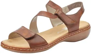 Rieker 659C7 Regina Women's Sandals - Leather, Adjustable Fit, Lightweight Anti-Stress Comfort with Arch Support and Durable Sole for All-Day Walking