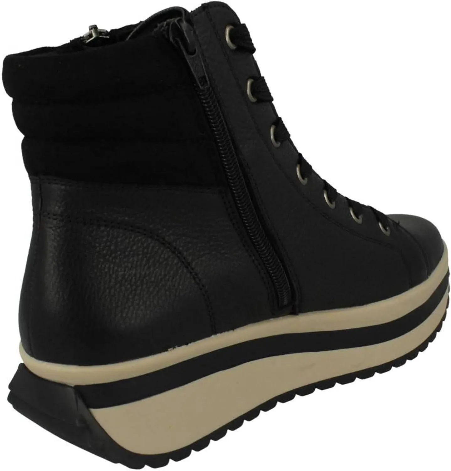 Rieker Ladies Chunky Platform Fleece Lined Ankle Boots 'W0962'
