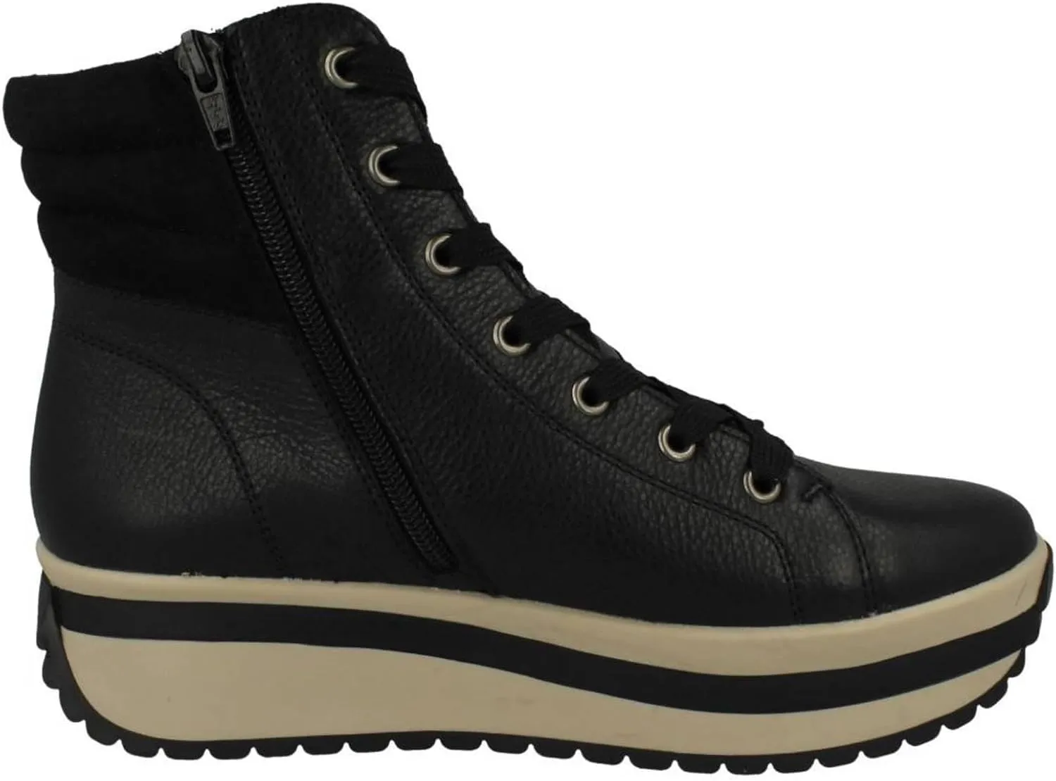 Rieker Ladies Chunky Platform Fleece Lined Ankle Boots 'W0962'