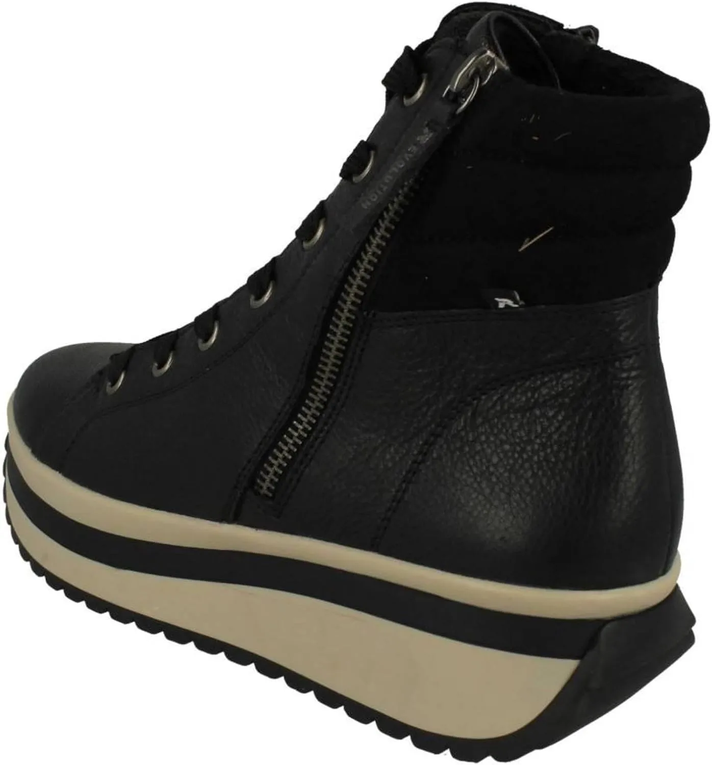 Rieker Ladies Chunky Platform Fleece Lined Ankle Boots 'W0962'
