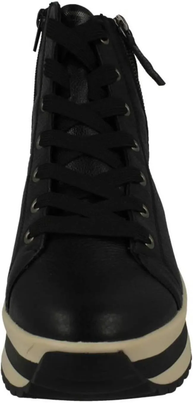 Rieker Ladies Chunky Platform Fleece Lined Ankle Boots 'W0962'
