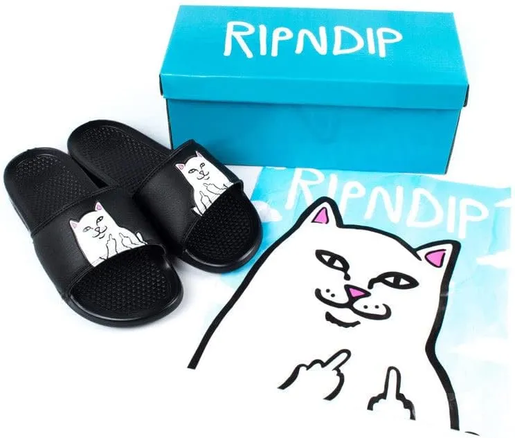 RIPNDIP Lord Nermal Slides, Slippers for Summer, Slip On Shoes, Funny Cat Sandals for Men