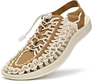 Rope Sport Sandals for Men Fisherman Shoes Men's Handmade Woven Shoes Comfortable & Lightweight Cord Beach Sandals