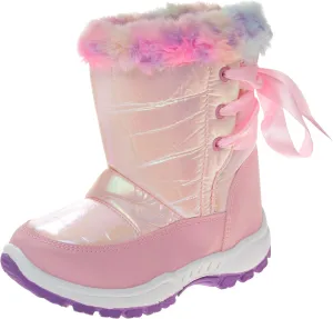 Rugged Bear Girl's Non-Slip Outdoor Water Resistant Snow Boots