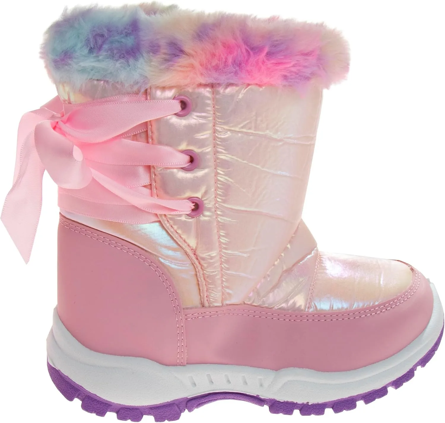 Rugged Bear Girl's Non-Slip Outdoor Water Resistant Snow Boots