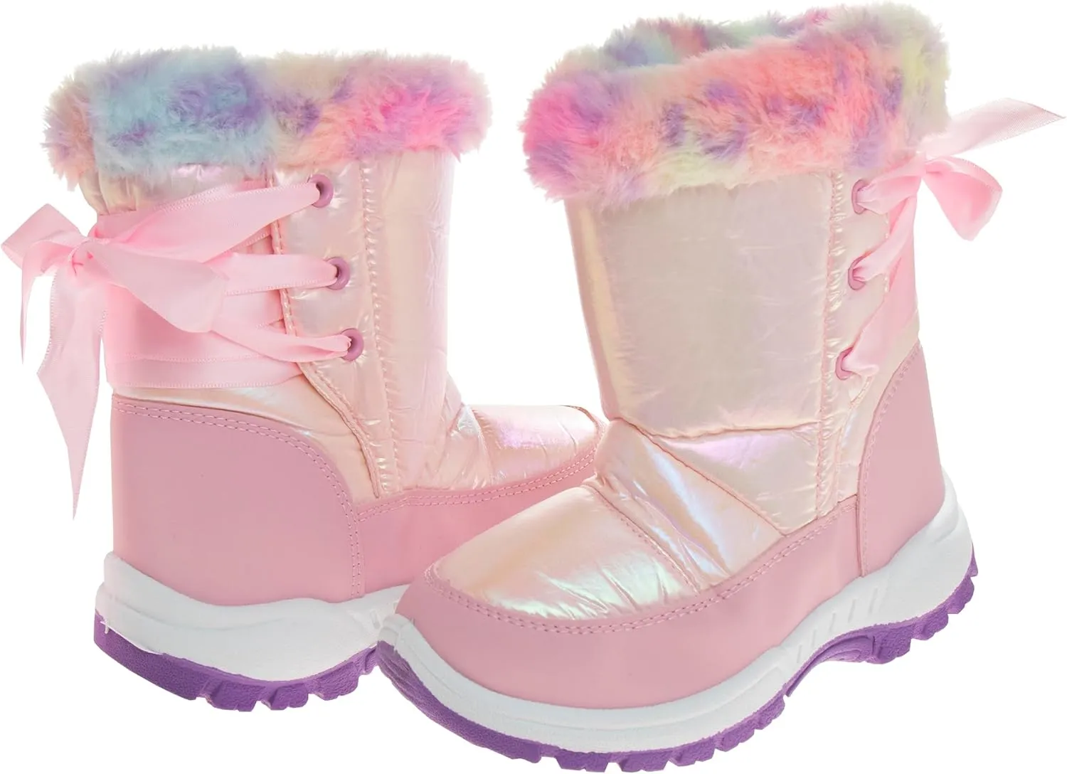 Rugged Bear Girl's Non-Slip Outdoor Water Resistant Snow Boots
