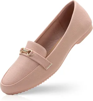 RUNIC Women’s Loafers with Arch Support – Comfortable Slip-On Shoes with Memory Foam Insole and Rubber Outsole, Synthetic Leather Flats for Work or Travel