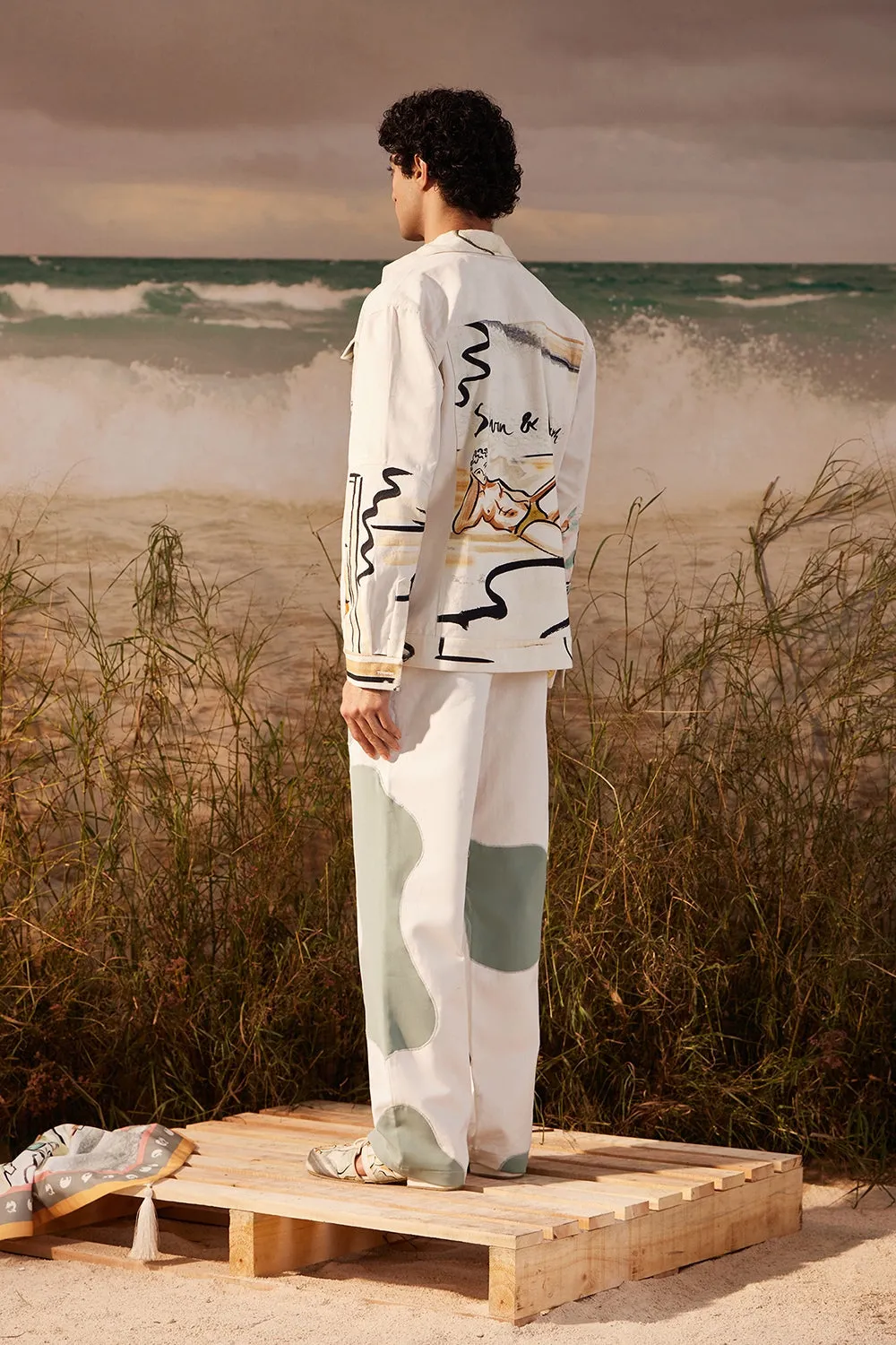 Sage Colour Block Trouser