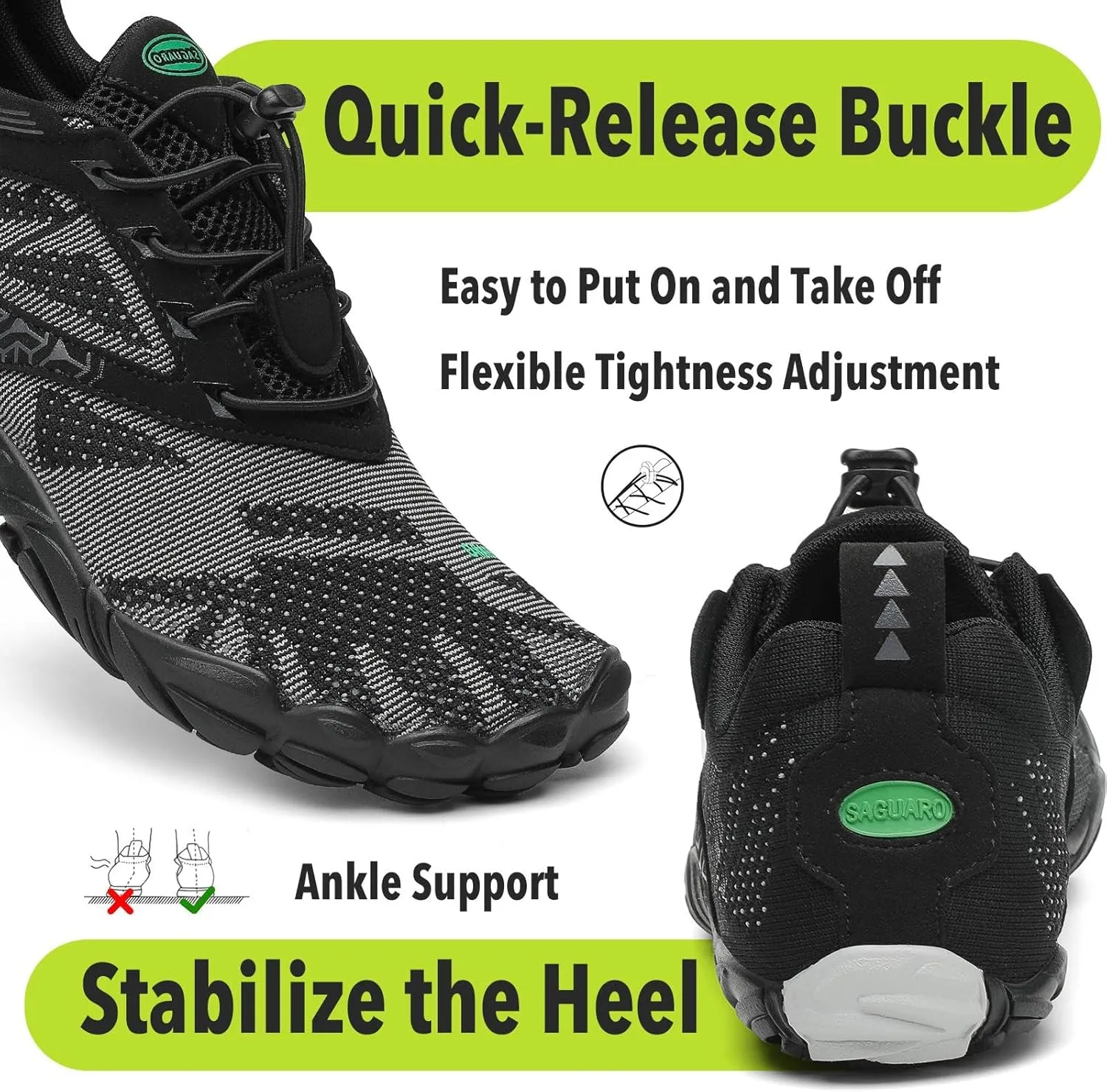 SAGUARO Womens Mens Barefoot Shoes Minimalist Trail Runner Wide Toe Box Zero Drop Outdoor Cross Training Shoe
