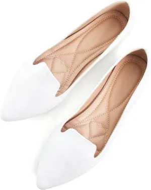 SAILING LU Women Pointed Toe Ballets Flats Faux Suede Comfortable Soft Ballet Walking Shoes Dressy Slip-on Ballerina Shoes