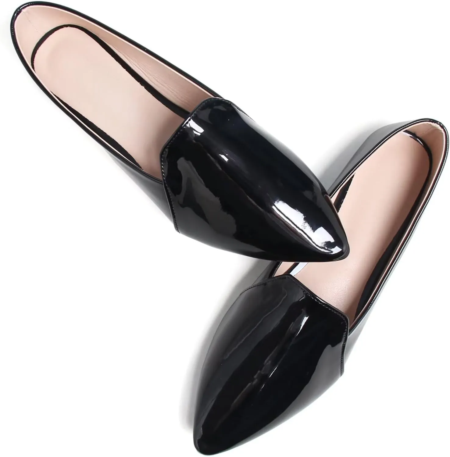 SAILING LU Women Pointed Toe Ballets Flats Faux Suede Comfortable Soft Ballet Walking Shoes Dressy Slip-on Ballerina Shoes