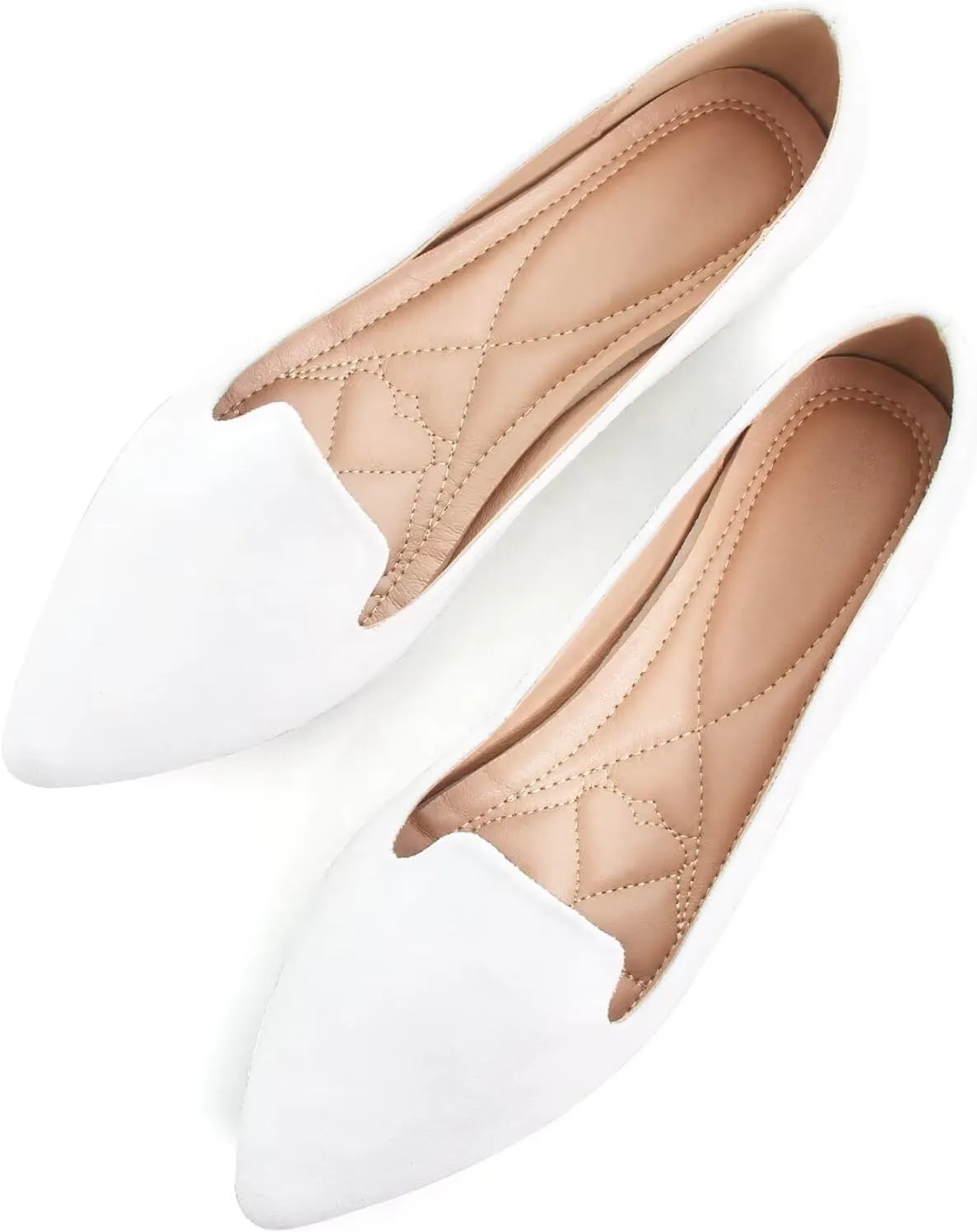 SAILING LU Women Pointed Toe Ballets Flats Faux Suede Comfortable Soft Ballet Walking Shoes Dressy Slip-on Ballerina Shoes
