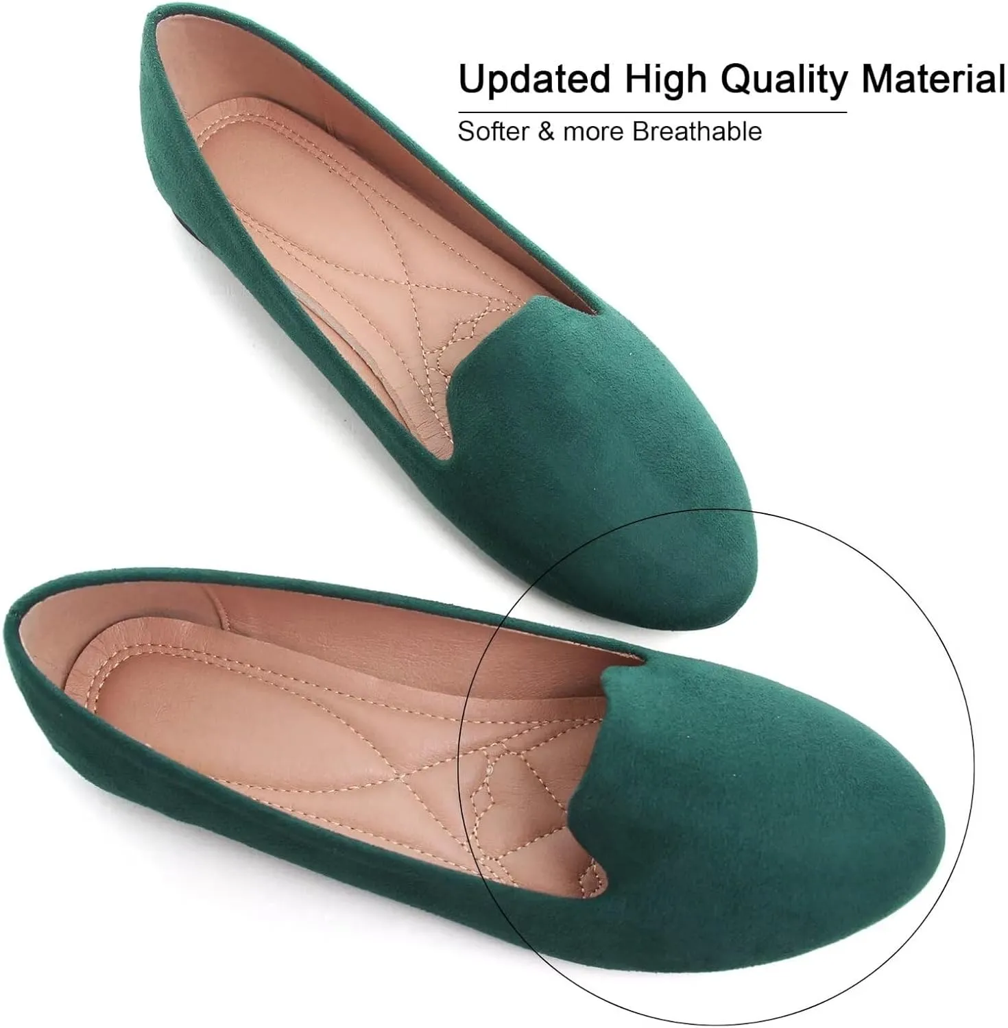 SAILING LU Women Round Toe Flats Comfortable Fashion Ballet Flat Shoes for Women Dressy Slip-ons Loafers