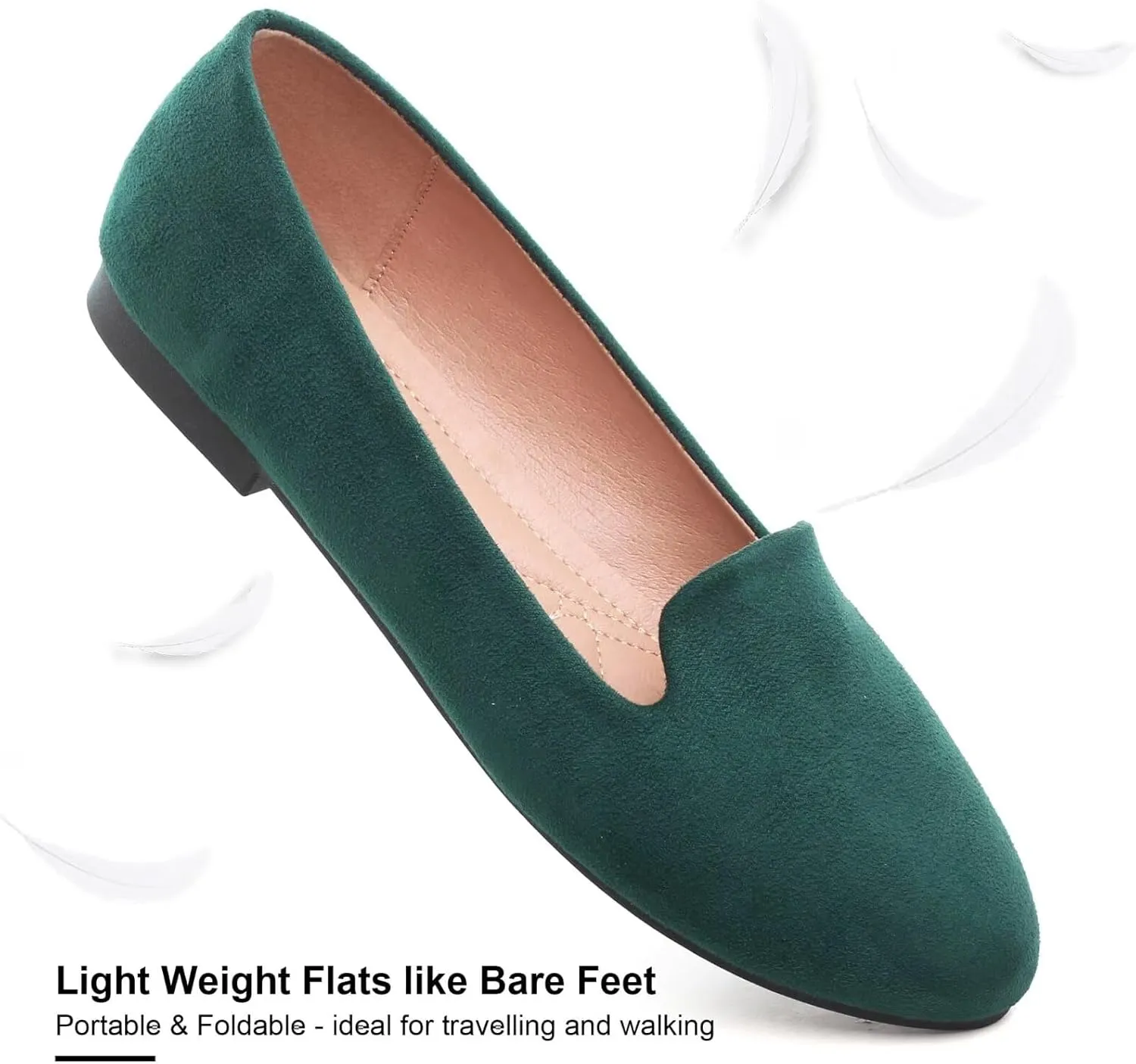 SAILING LU Women Round Toe Flats Comfortable Fashion Ballet Flat Shoes for Women Dressy Slip-ons Loafers