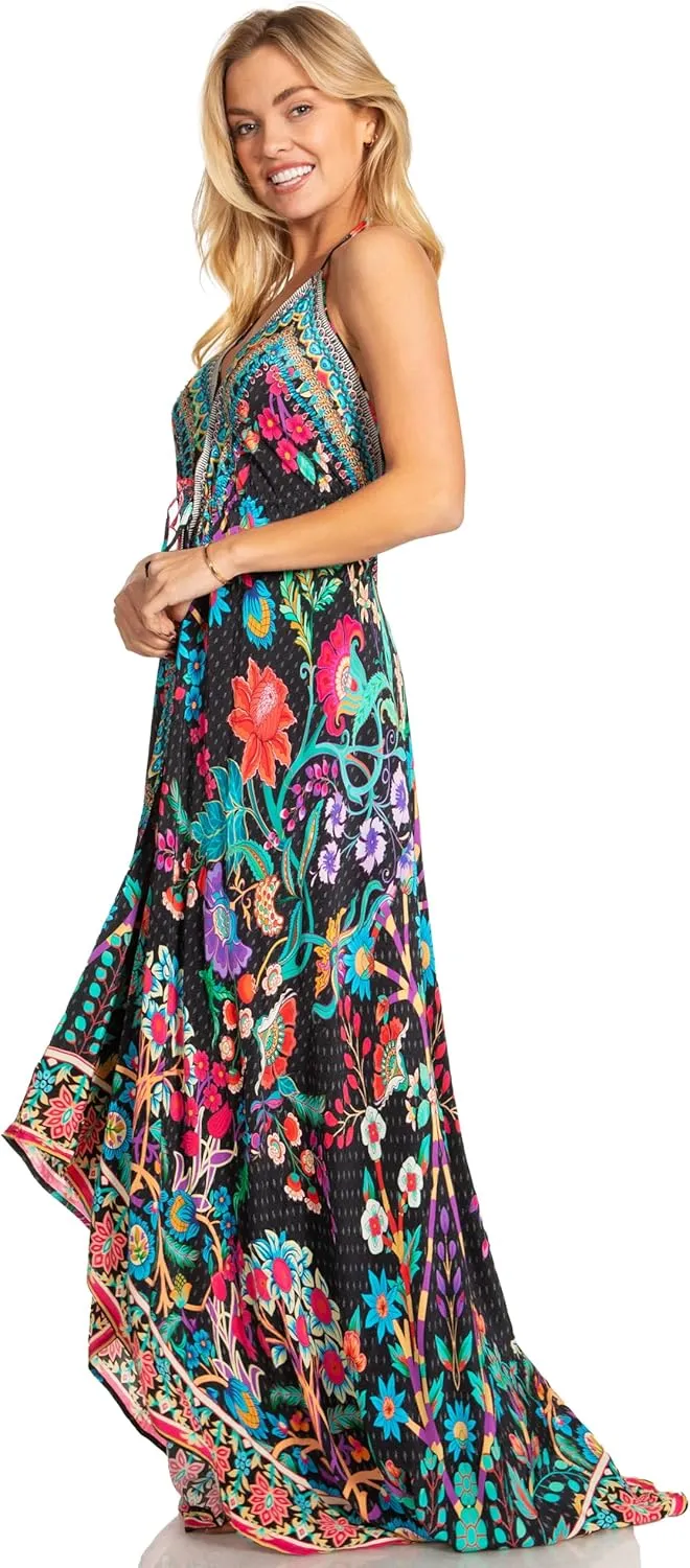 Sakkas Lizi 2025 Womens Maxi High-Low Halter Handkerchief Long Dress Beach Party