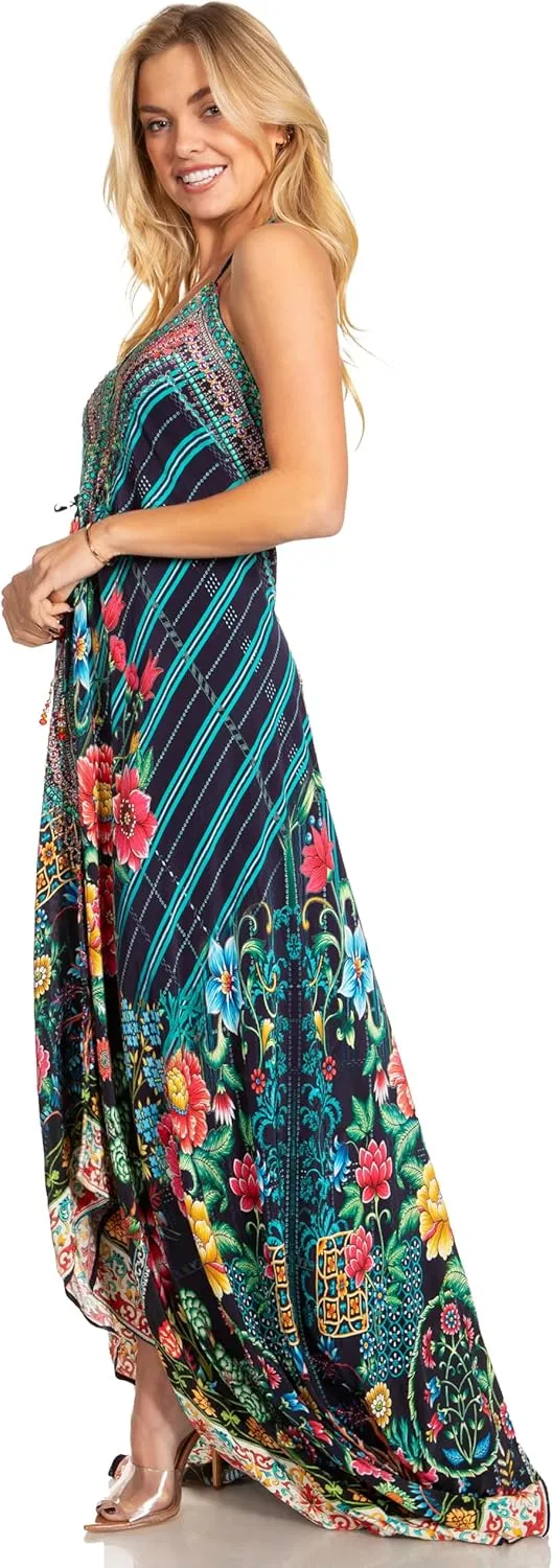 Sakkas Lizi 2025 Womens Maxi High-Low Halter Handkerchief Long Dress Beach Party