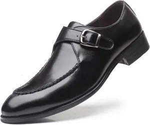 Santimon Mens Monk Shoes Formal Dress Business Casual Comfortable Fashion Slip on Loafer for Men