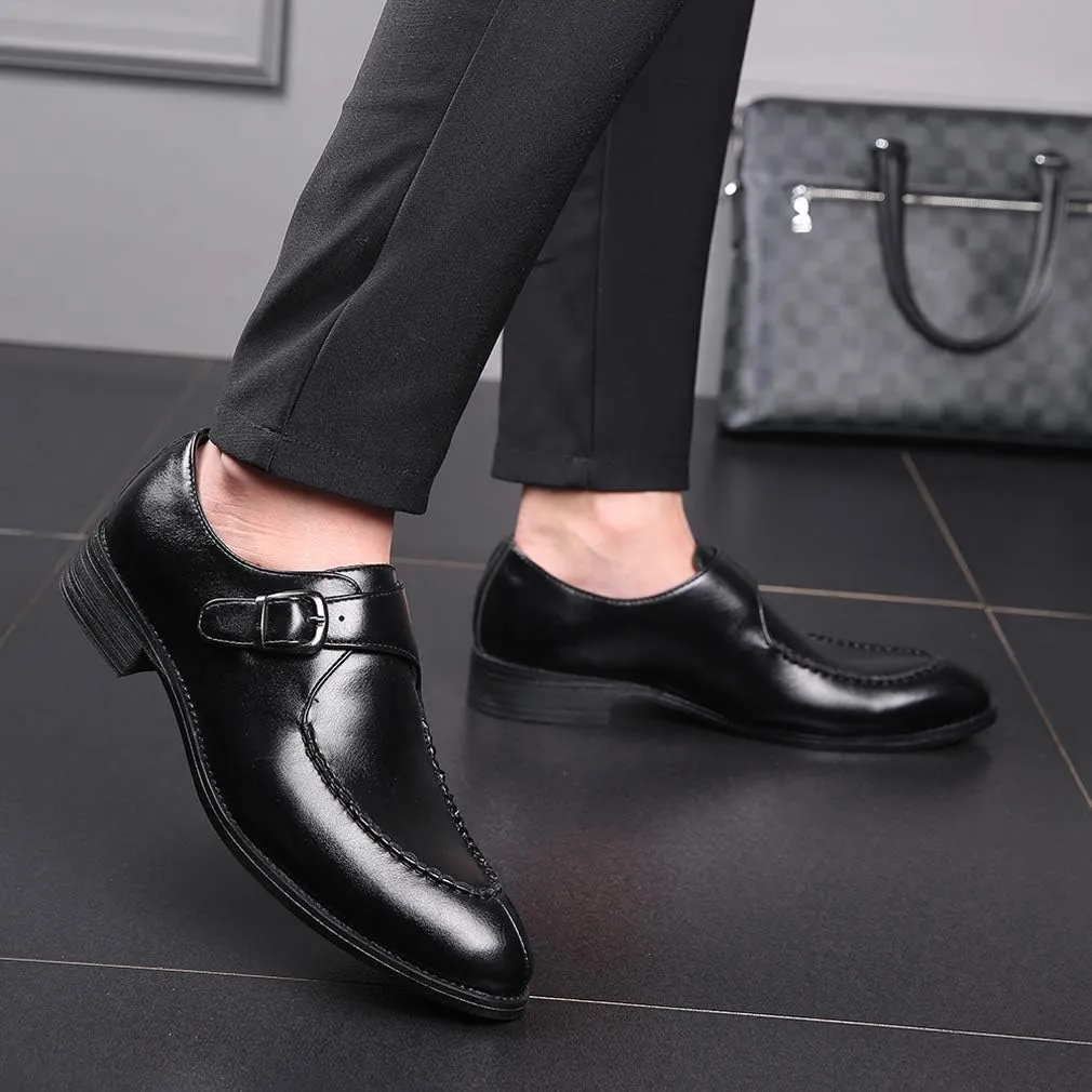 Santimon Mens Monk Shoes Formal Dress Business Casual Comfortable Fashion Slip on Loafer for Men