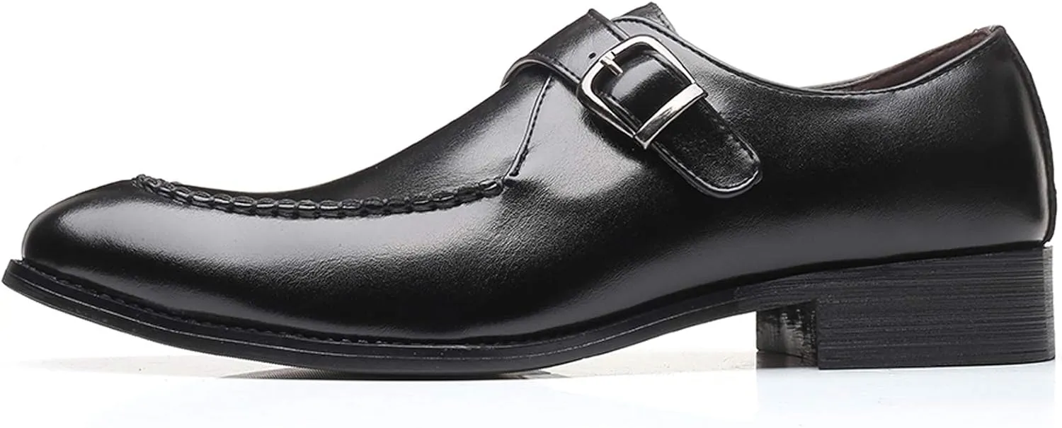 Santimon Mens Monk Shoes Formal Dress Business Casual Comfortable Fashion Slip on Loafer for Men