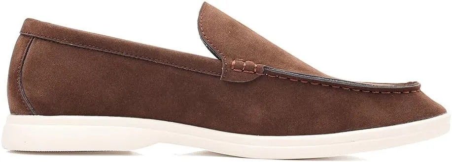 Santimon Men's Suede Loafers Slip-On Casual Dress Shoes Lightweight Walking Moccasins with Comfort Sole for Office Work Daily Travel