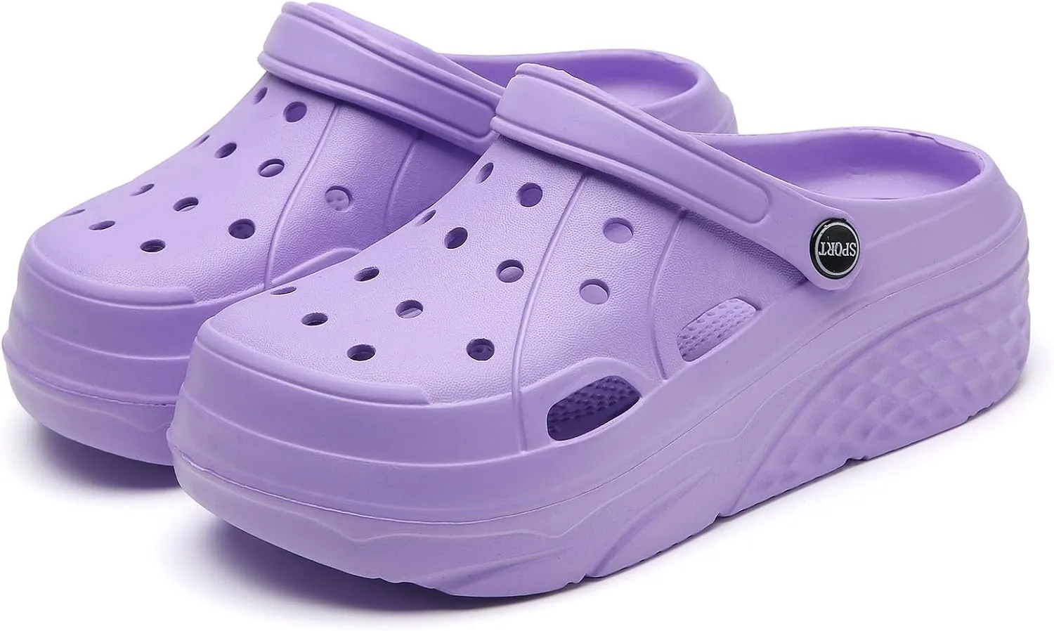 SECHRITE Womens Platform Clogs Garden Shoes Waterproof Beach Pool Sandals Summer Mules Home Slippers - Butterfly Series