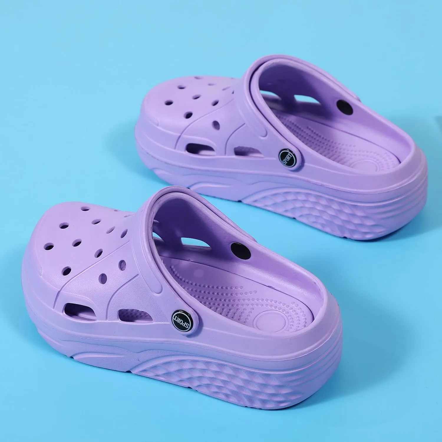 SECHRITE Womens Platform Clogs Garden Shoes Waterproof Beach Pool Sandals Summer Mules Home Slippers - Butterfly Series