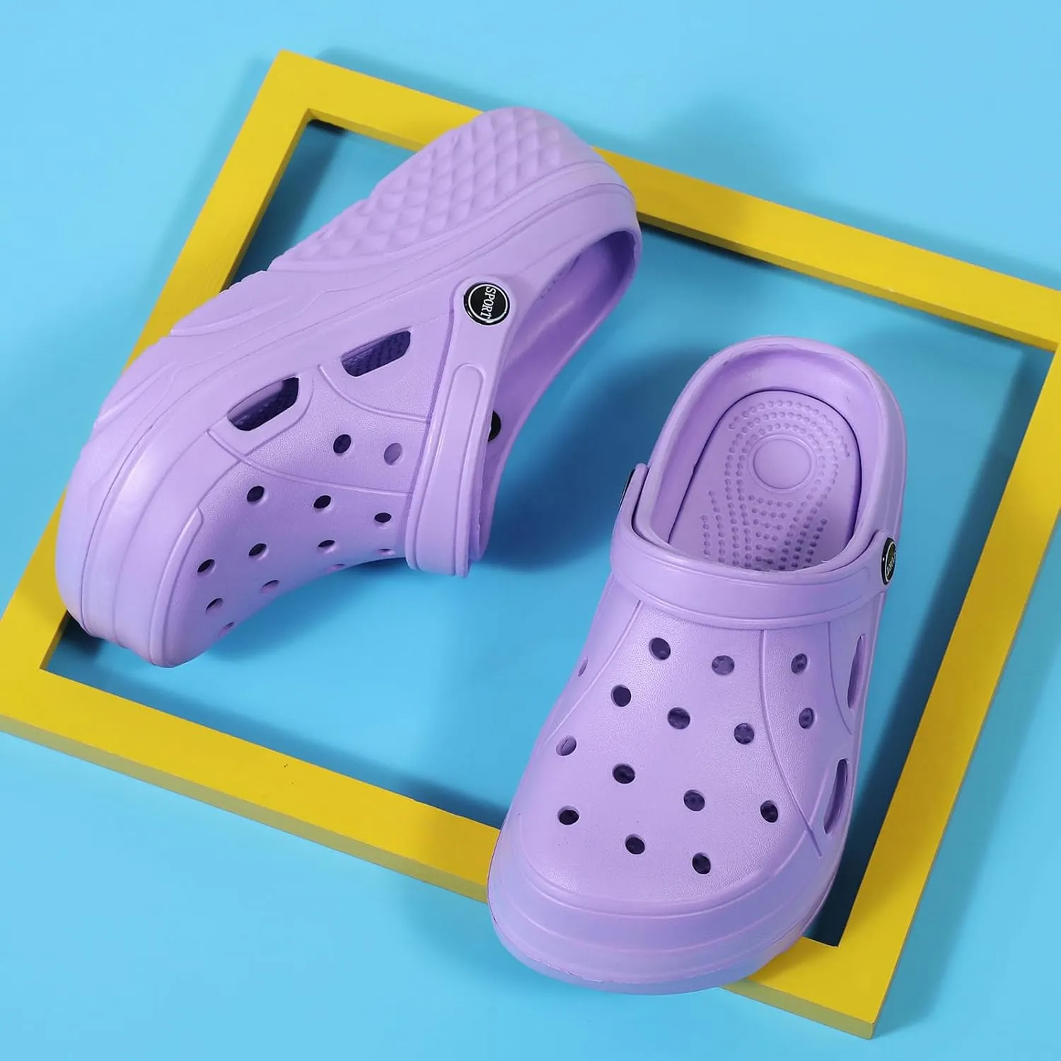 SECHRITE Womens Platform Clogs Garden Shoes Waterproof Beach Pool Sandals Summer Mules Home Slippers - Butterfly Series