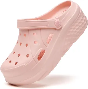 SECHRITE Womens Platform Clogs Garden Shoes Waterproof Beach Pool Sandals Summer Mules Home Slippers Shower Shoes