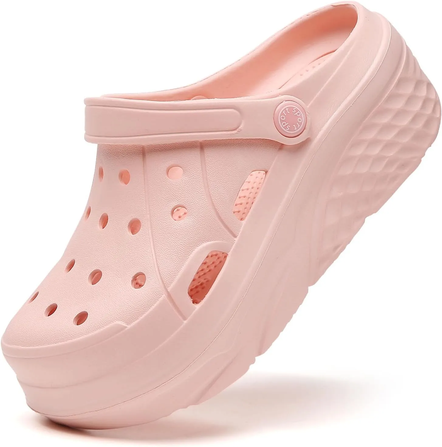 SECHRITE Womens Platform Clogs Garden Shoes Waterproof Beach Pool Sandals Summer Mules Home Slippers Shower Shoes
