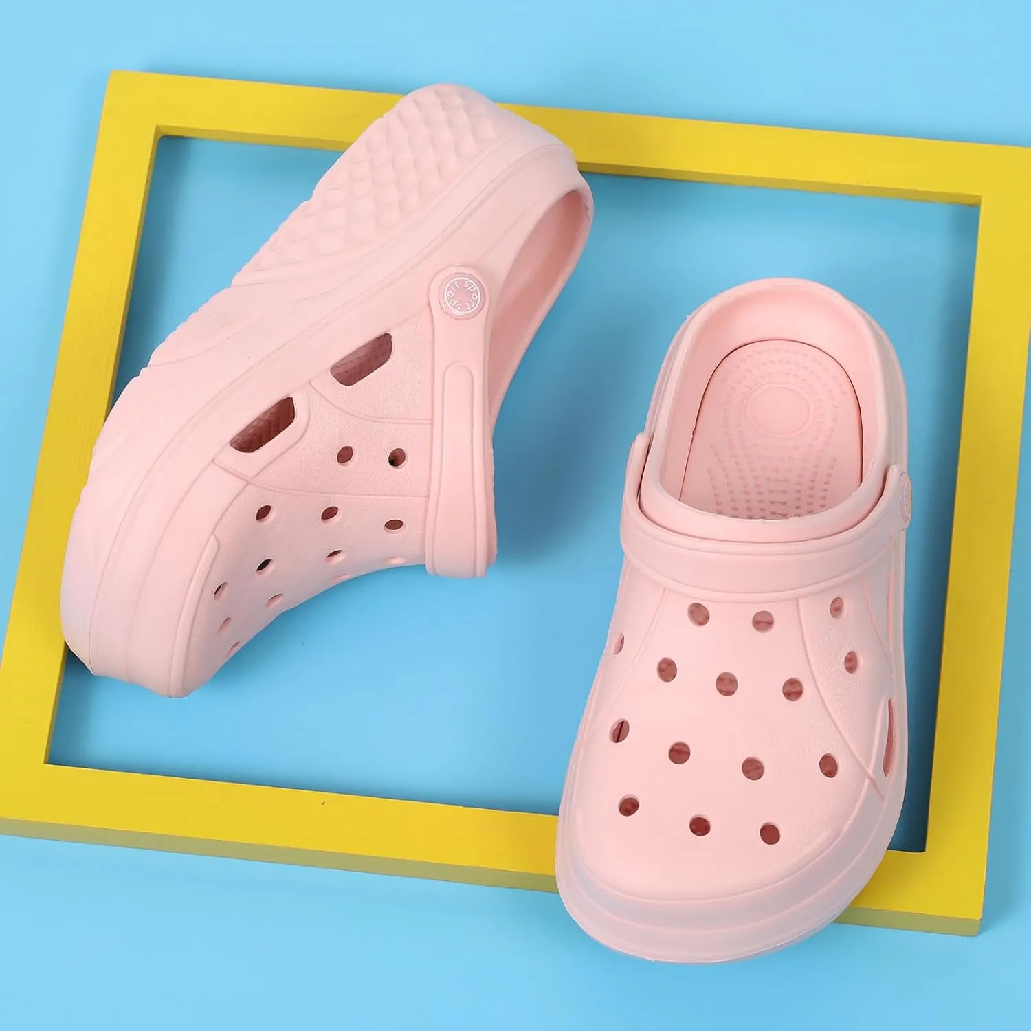 SECHRITE Womens Platform Clogs Garden Shoes Waterproof Beach Pool Sandals Summer Mules Home Slippers Shower Shoes