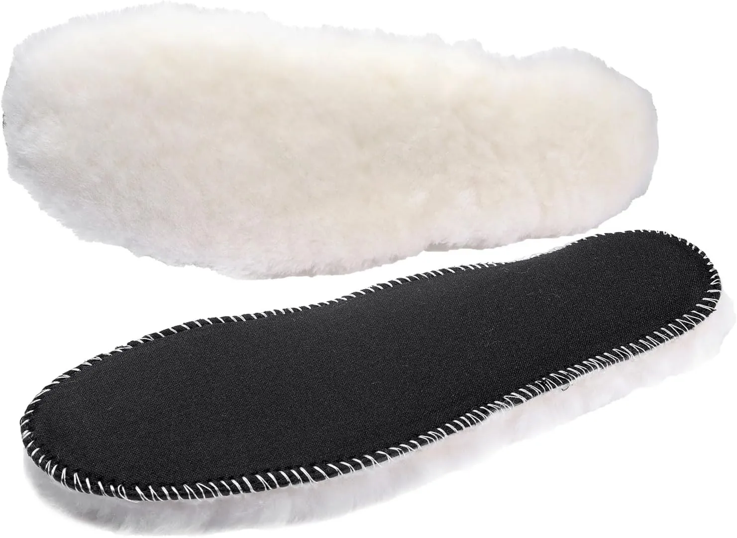 Sheepskin Insoles Flat Feet Orthopedic Arch Support Inserts for Plantar Fasciitis Swollen Feet Pain Relief Neuropathy White Mens 10 Women 12