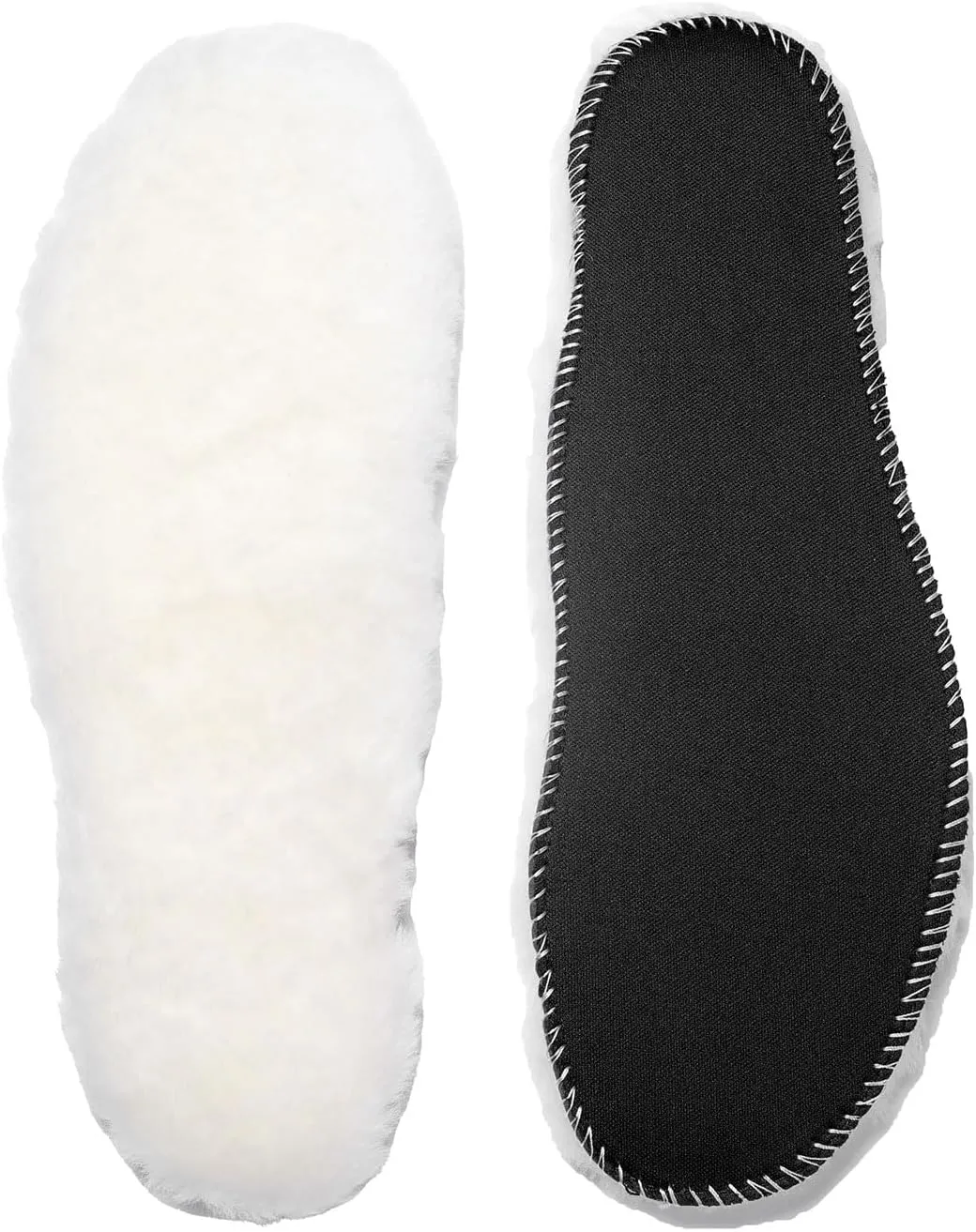 Sheepskin Insoles Flat Feet Orthopedic Arch Support Inserts for Plantar Fasciitis Swollen Feet Pain Relief Neuropathy White Mens 10 Women 12