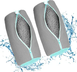 Shoe Washing Machine Bag, Sneaker Cleaner Kit with 10 Washer Balls for Gym Sneakers and Flats, Shoe Laundry Bag with Zipper Protection Design,Large Size for Women's, Men's, and Kid's Shoes