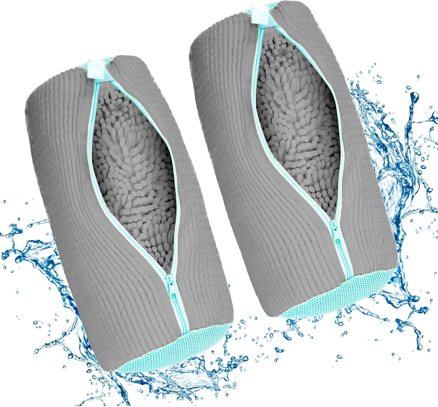 Shoe Washing Machine Bag, Sneaker Cleaner Kit with 10 Washer Balls for Gym Sneakers and Flats, Shoe Laundry Bag with Zipper Protection Design,Large Size for Women's, Men's, and Kid's Shoes