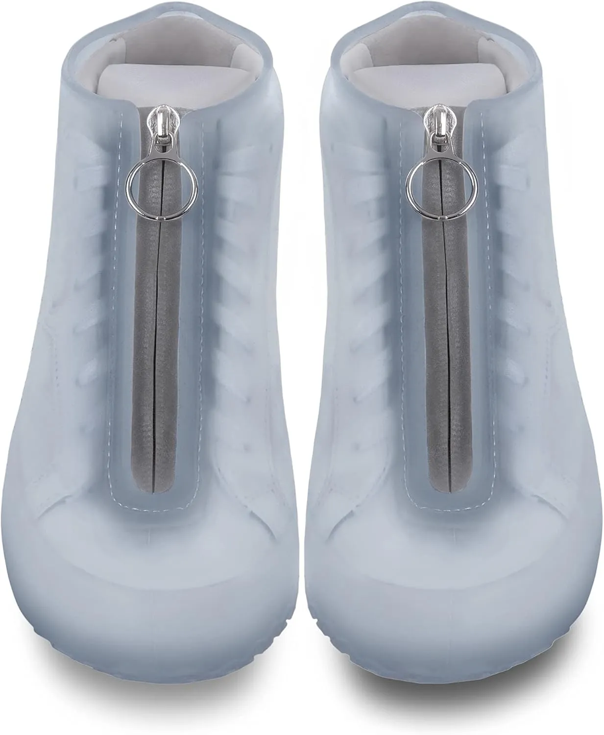 Sillies Waterproof Silicone Shoe Covers with Zipper for Rain, Snow, and Mud, Non-Slip Reusable Water and Dust Protectors for Sneakers, Boots, Bowling Shoes, Includes Matching Pouch