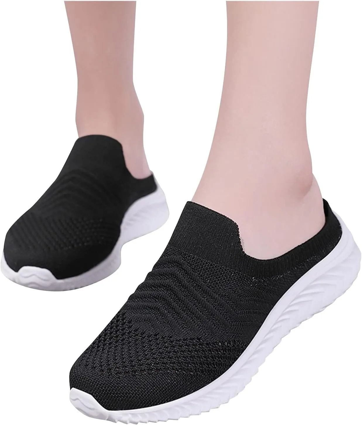 Slip On Casual Boat Shoes for Women Breathable Ladies Comfortable Lightweight Shoe Classic Comfort Flat Fashion Sneakers Low Top Elastic Footwears for Gym Travel Outdoor Indoor